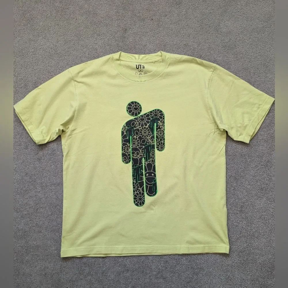 Billie Eilish X Takashi Murakami Uniqlo Neon Green T Shirt Size M